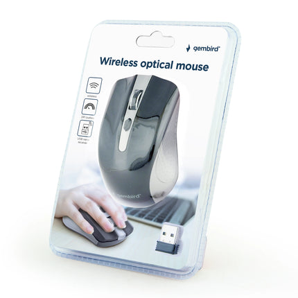 GEMBIRD- Mouse - MUSW4B04GB - Wireless - USB-A image
