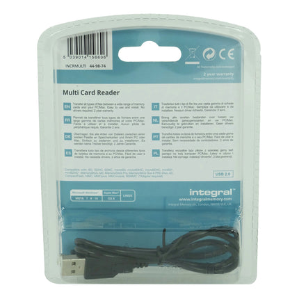 INTEGRAL - Multi cardreader - With USB-A / USB-C cable - For CF/SD/microSD cards image