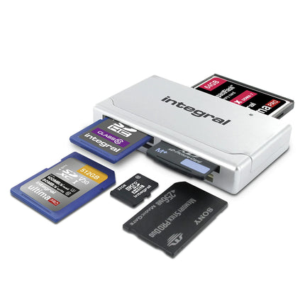 INTEGRAL - Multi cardreader - With USB-A / USB-C cable - For CF/SD/microSD cards image