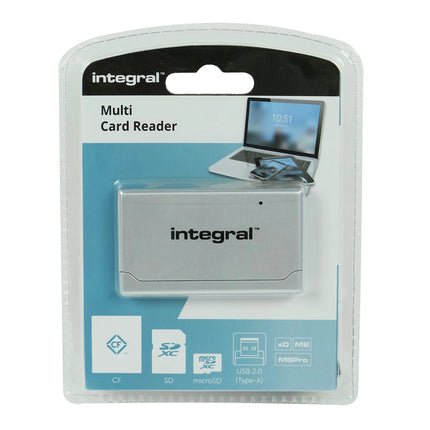 INTEGRAL - Multi cardreader - With USB-A / USB-C cable - For CF/SD/microSD cards image