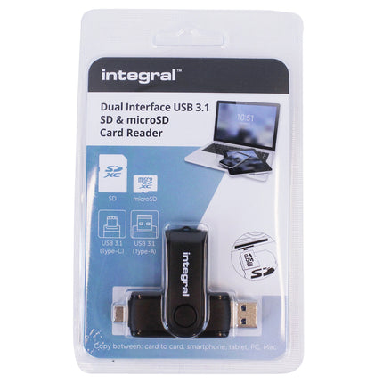 INTEGRAL - USB cardreader stick - With USB-A / USB-C - For SD card & microSD card image