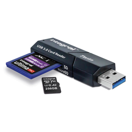 INTEGRAL - USB cardreader stick - USB-A - For SD card & microSD card image