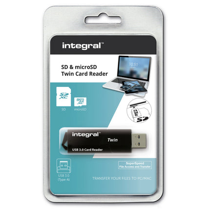 INTEGRAL - USB cardreader stick - USB-A - For SD card & microSD card image