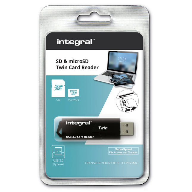 INTEGRAL - USB cardreader stick - USB-A - For SD card & microSD card image