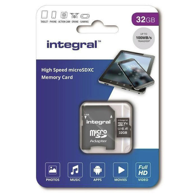 INTEGRAL - microSD card - 32 GB - SDXC - V10 - With microSD adapter image