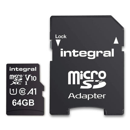 INTEGRAL - microSD card - 64 GB - SDXC - V10 - With microSD adapter image