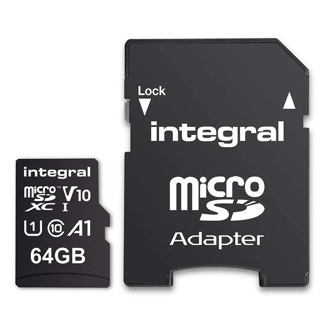 INTEGRAL - microSD card - 64 GB - SDXC - V10 - With microSD adapter image