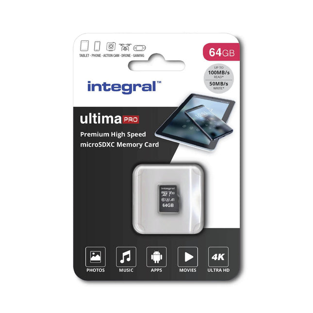 INTEGRAL - microSD card - 64 GB - SDXC - V30 image