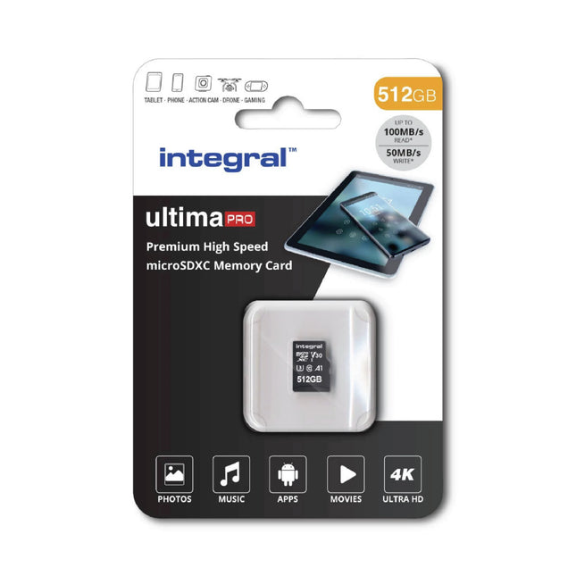 INTEGRAL - microSD card - 512 GB - SDXC - V30 image