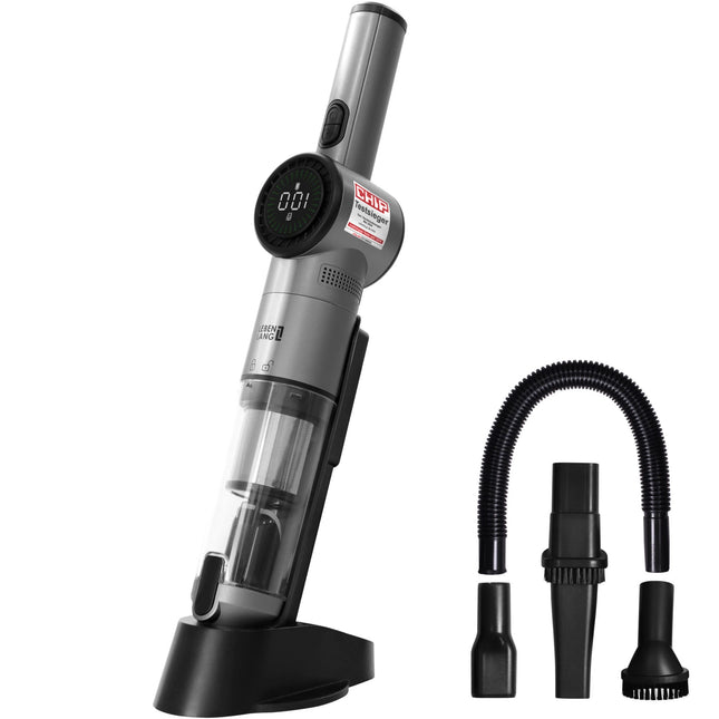 LEBENLANG - Hand Vacuum Cleaner - With Charging Station - Silver + Black image
