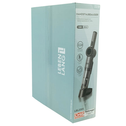 LEBENLANG - Hand Vacuum Cleaner - With Charging Station - Silver + Black image