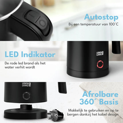 LEBENLANG - Kettle - Travel size - 500 ML - 600 W image