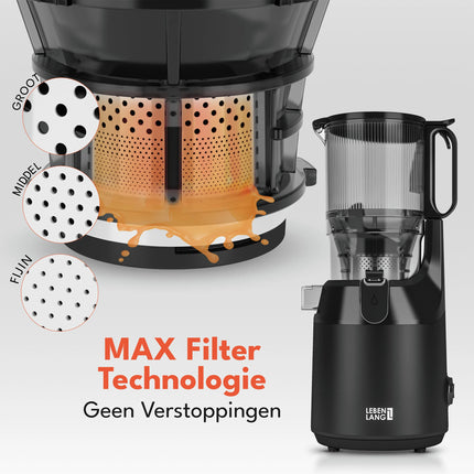 LEBENLANG - Slow juicer - 250 W - Black image