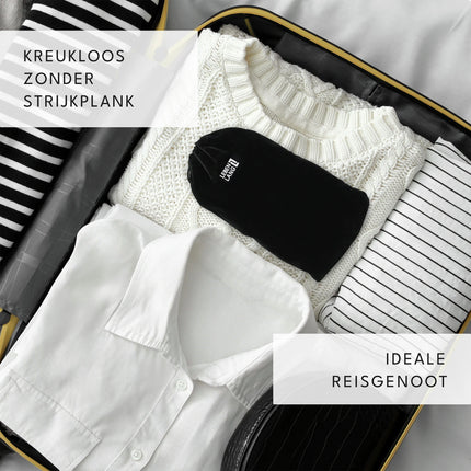 LEBENLANG - Hand steamer - Travel size - Black - Foldable image