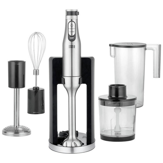 LEBENLANG - Hand blender incl. accessories - Stainless steel - 1200 W image