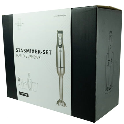 LEBENLANG - Hand blender incl. accessories - Stainless steel - 1200 W image