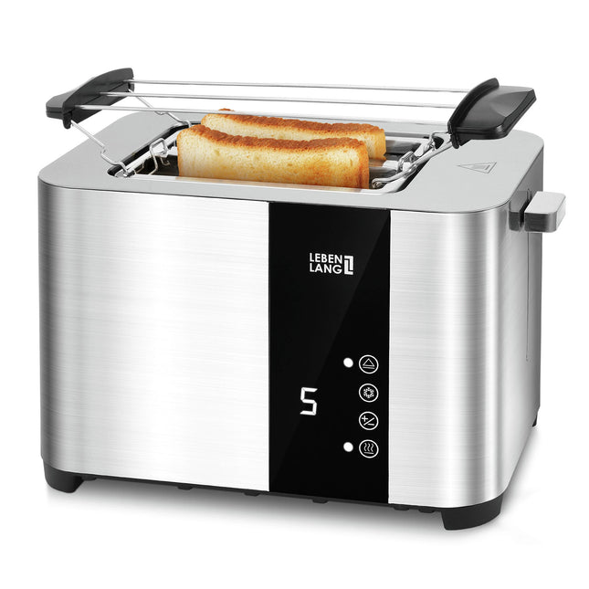 LEBENLANG - Toaster - Travel Size - Silver + Black image