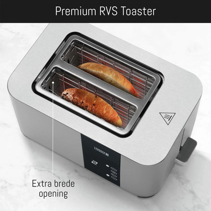 LEBENLANG - Toaster - Travel Size - Silver + Black image
