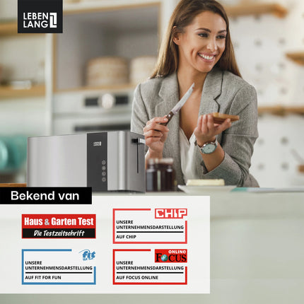 LEBENLANG - Toaster - Silver + Black image